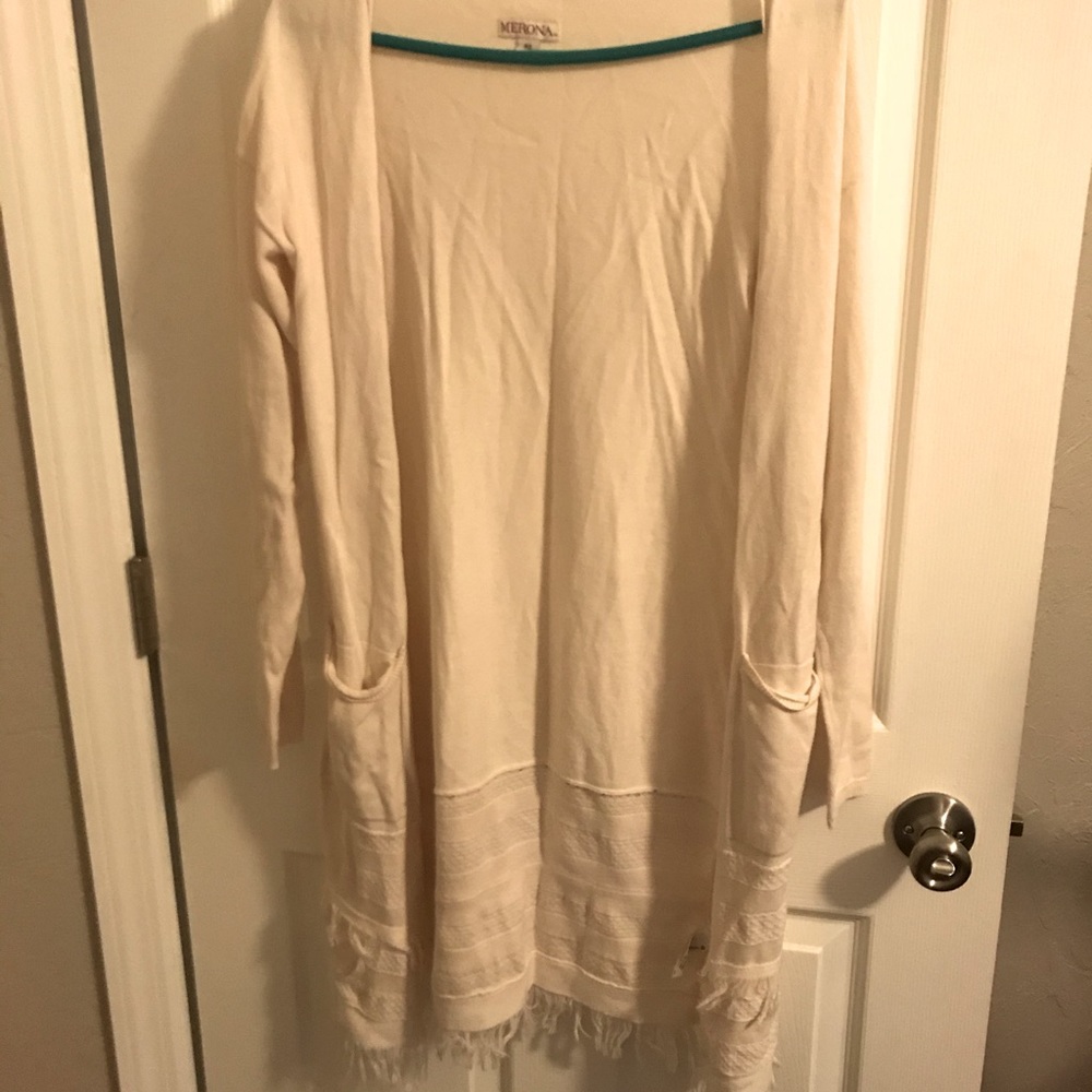 Ladies white cardigan